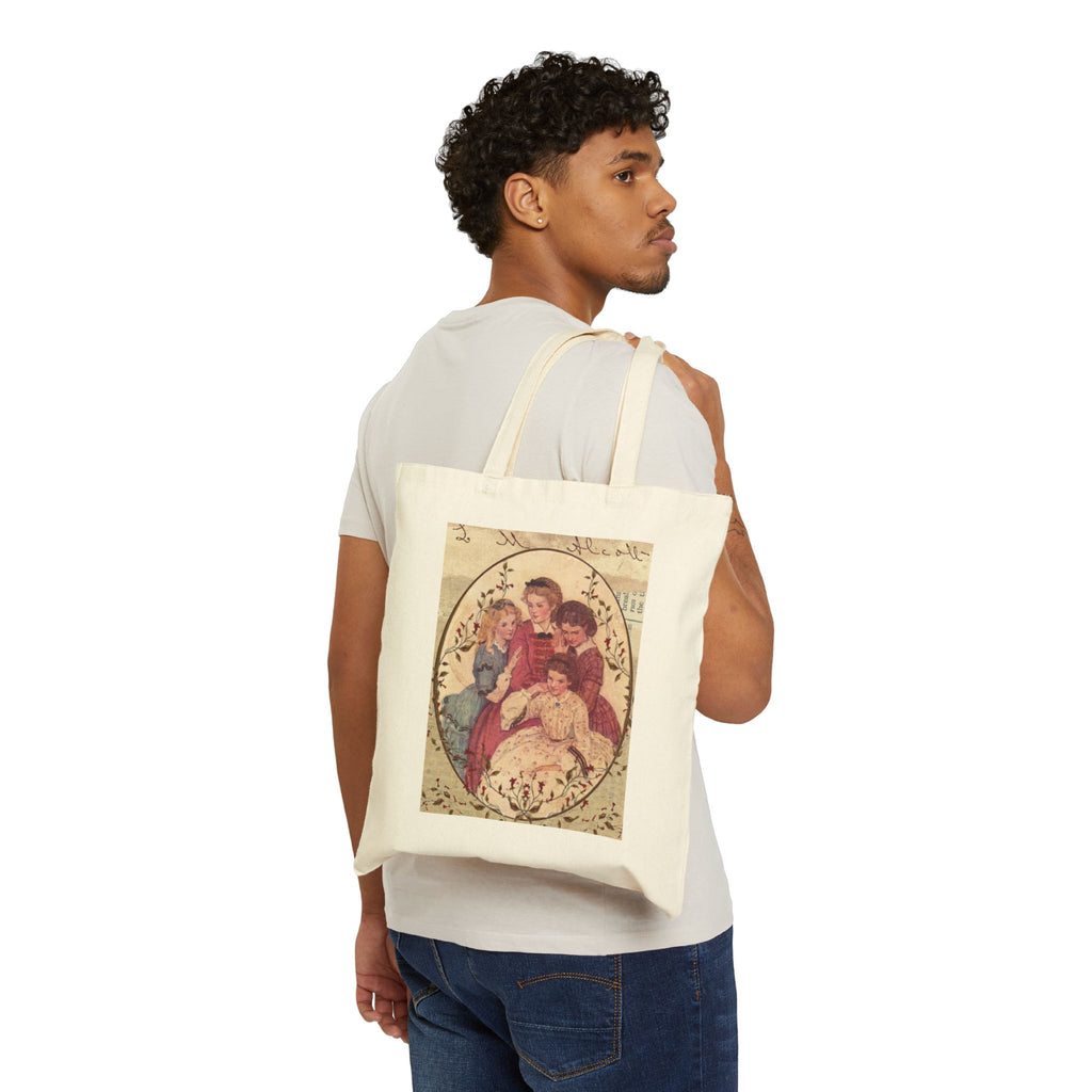 Little Women Vintage Design Tote Bag | Literary Bookish Canvas Tote