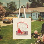 Reader Tote Bag | Retro Pinup Booklover Canvas Tote