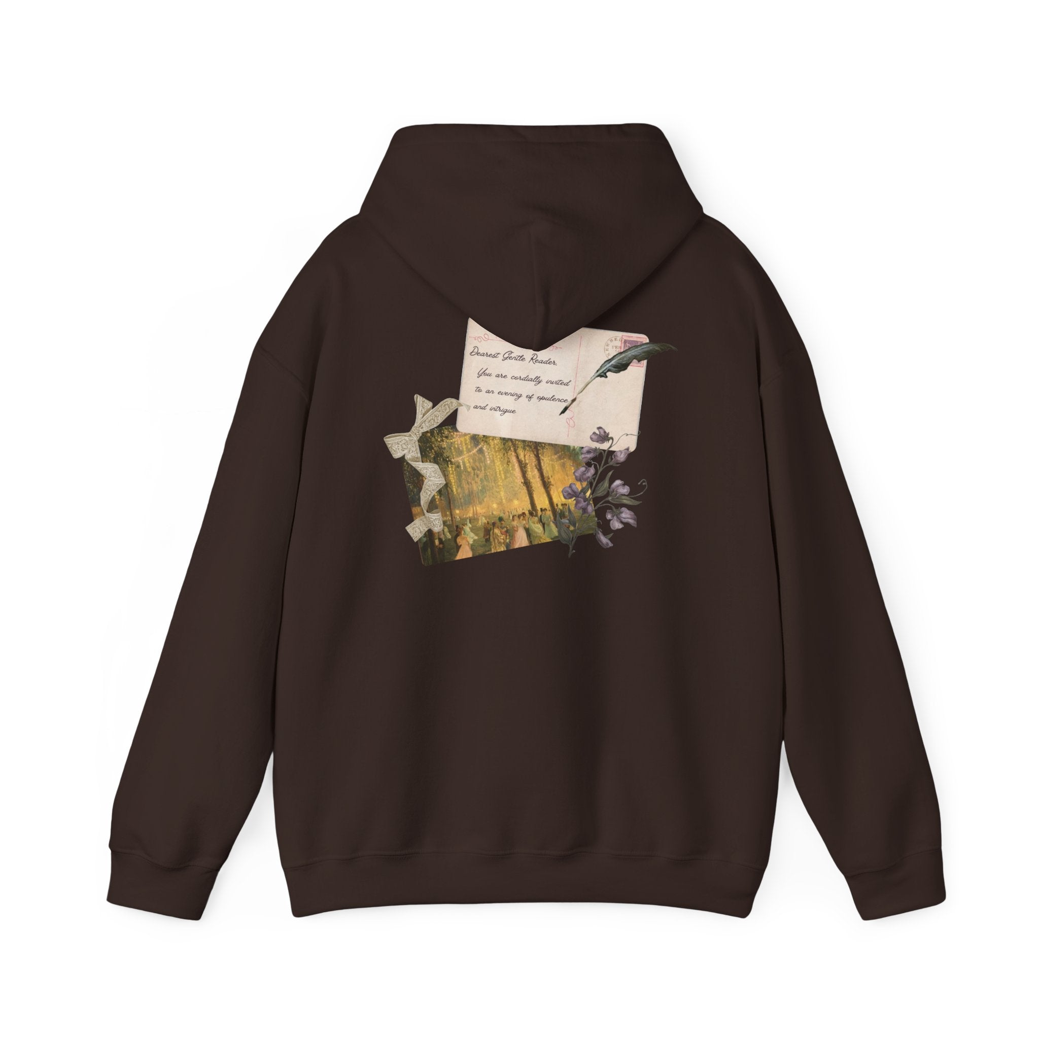 Dearest Gentle Reader Hoodie — Bridgerton inspired ball invite with vintage florals