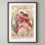 Vintage Little Women Illustration Poster - Rolled Art Print