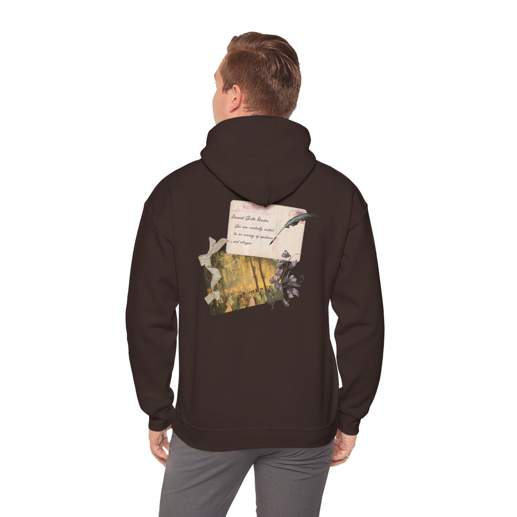 Dearest Gentle Reader Hoodie — Bridgerton inspired ball invite with vintage florals