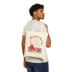 Reader Tote Bag | Retro Pinup Booklover Canvas Tote