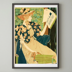 Art Nouveau Women Reading Prints – Set of 5 Digital Download Wall Art