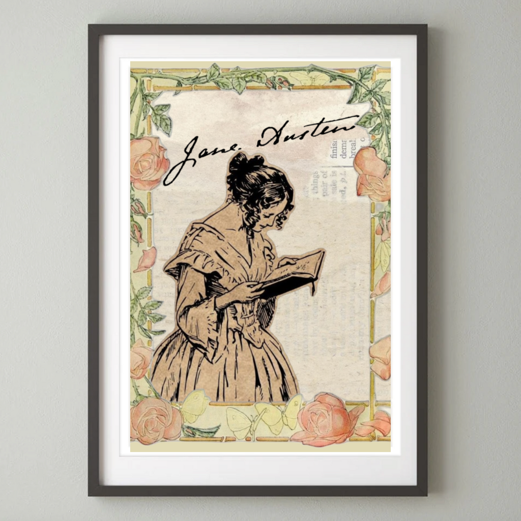 Timeless Literary Elegance — A Set of Three Classic Women Author Art Prints (Alcott, Brontë, Austen)