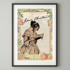 Timeless Literary Elegance — A Set of Three Classic Women Author Art Prints (Alcott, Brontë, Austen)