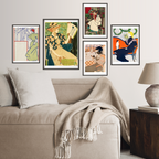 Art Nouveau Women Reading Prints – Set of 5 Digital Download Wall Art