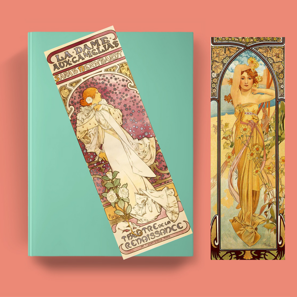 Art Nouveau Bookmarks – Set of 5 Whimsical Printable Digital Download