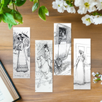 Hugh Thomson Jane Austen Illustration Bookmarks – Set of 5 Printable Digital Download