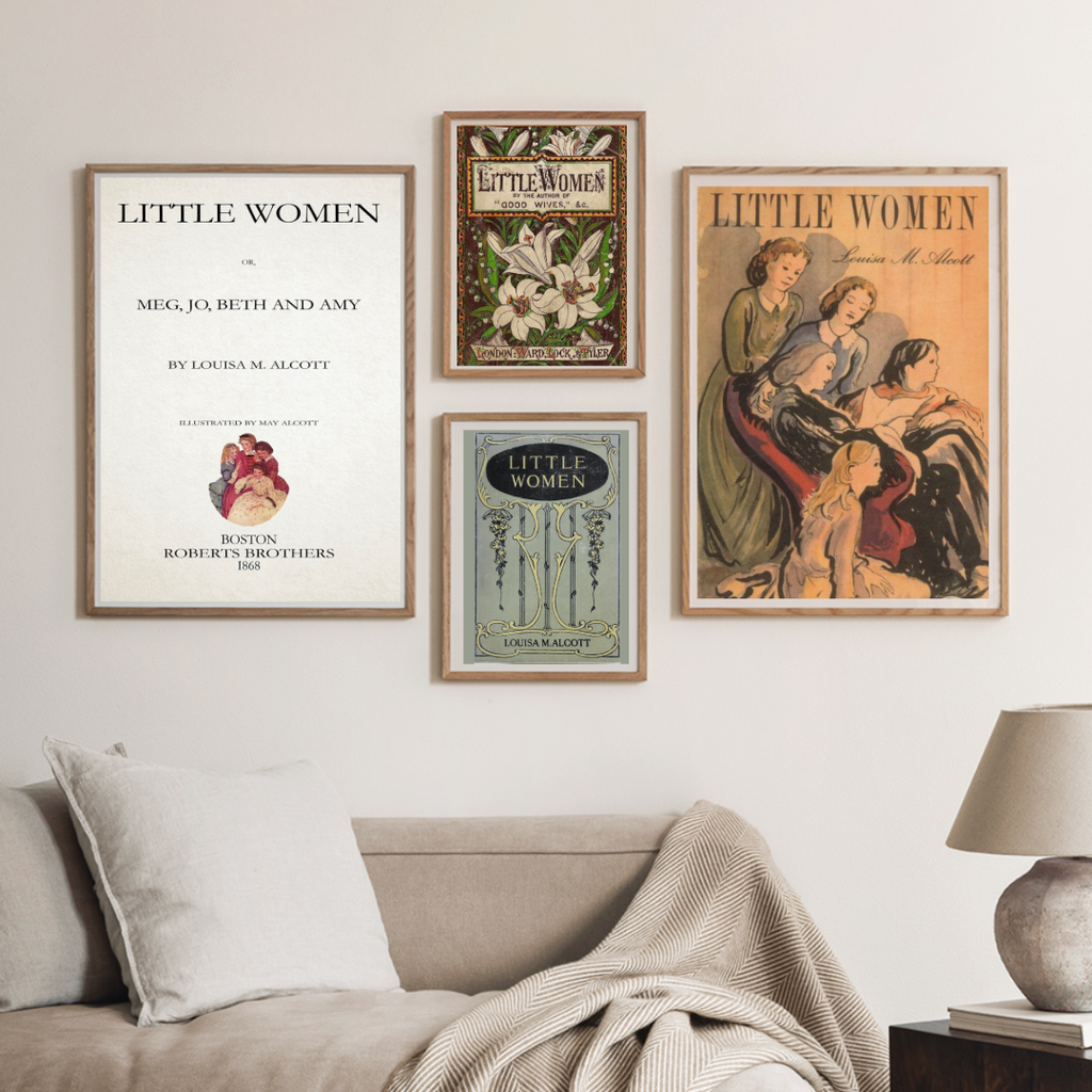 Little Women Cover Art & Title Page Prints – Set of 6 Digital Download Wall Art