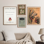Little Women Cover Art & Title Page Prints – Set of 6 Digital Download Wall Art