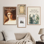 Wuthering Heights Book Cover Posters – Set of 5 Digital Download Wall Art Prints