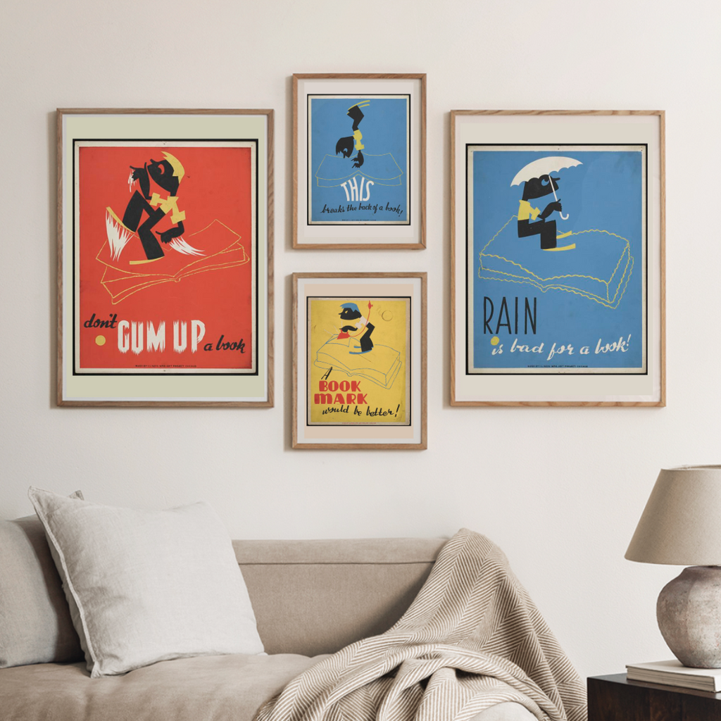 Retro Vintage Chicago Book Posters – Digital Download Set of 5