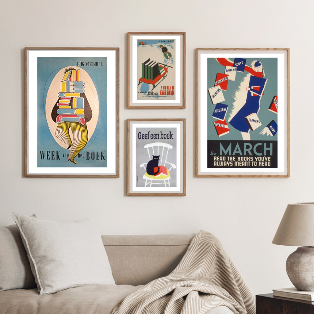 Retro American Library Ads – 11 Mid-Century Modern Wall Art Prints | Digital Download