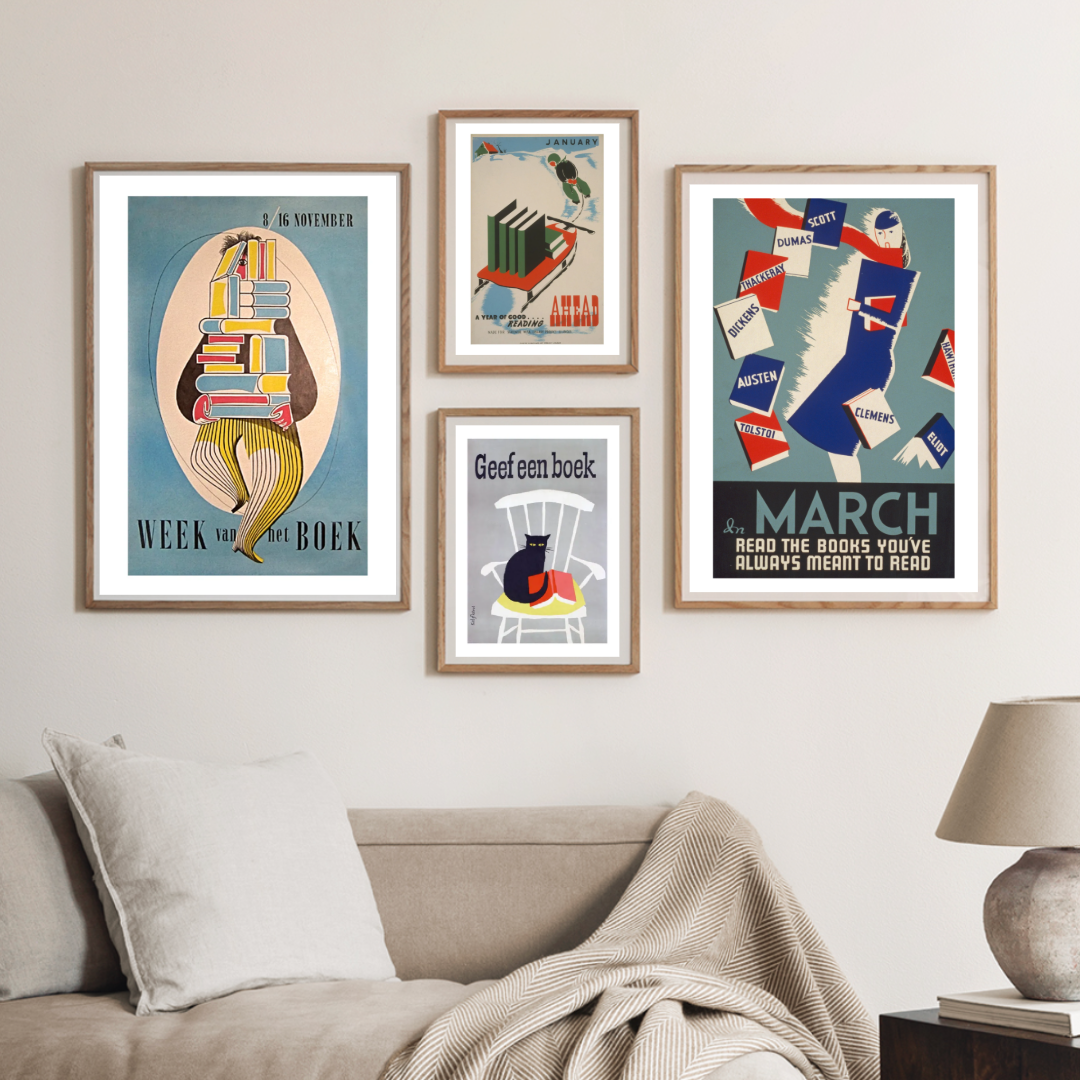 Retro American Library Ads – 11 Mid-Century Modern Wall Art Prints | Digital Download