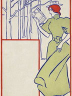 Art Nouveau Women Reading Prints – Set of 5 Digital Download Wall Art